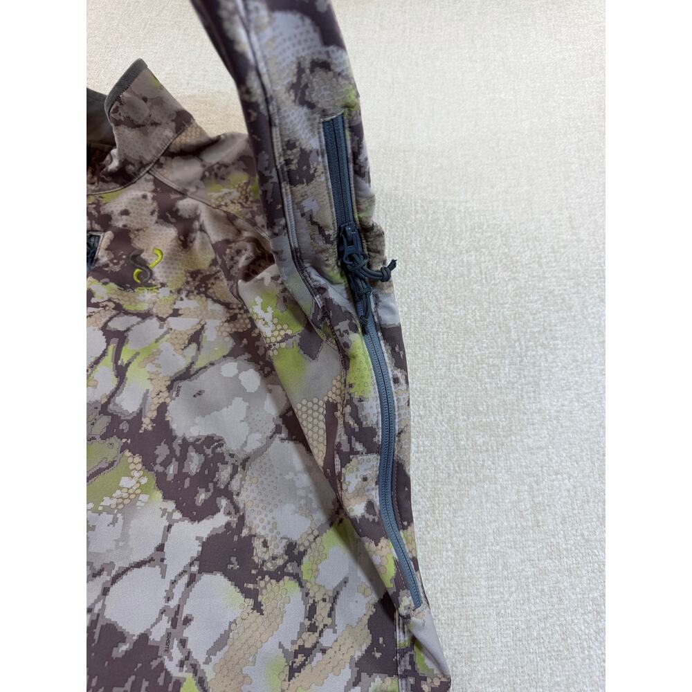 Sixsite Mens 2XL Tan Green Rana Camo Soft Shell Full Zip Hunting Jacket Outdoor - Picture 9 of 12